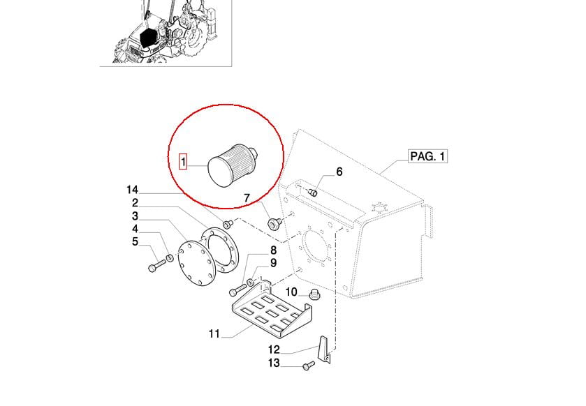ФИЛЬТР ГИДРАВЛИКИ (РЕЗЕРВУАРА) NEW HOLLAND CASE 85801217