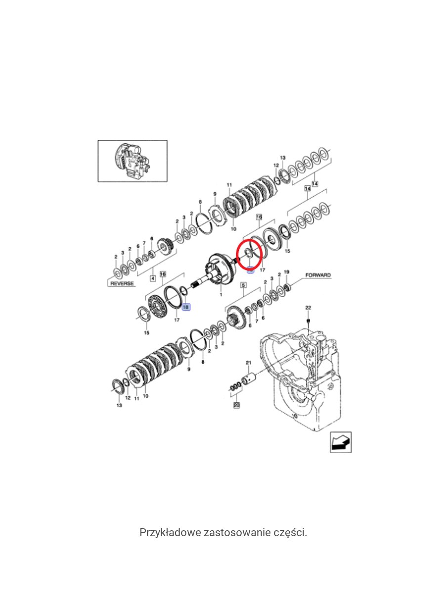 Кольцо корзины коробки передач New Holland LM CNH 85806781