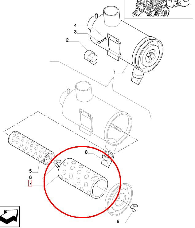 Наружный воздушный фильтр NEW HOLLAND 1930765 - 85824366 - 1931146 - T1950555