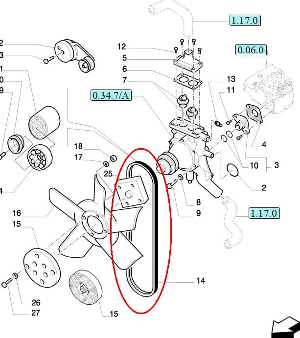 ПОЛИКЛИНОВАЯ ПОЛОСА NEW HOLLAND CASE 87800858-87309962
