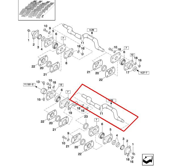 ВАЛ ШЕЙКЕРА New Holland CASE 80387205-387205