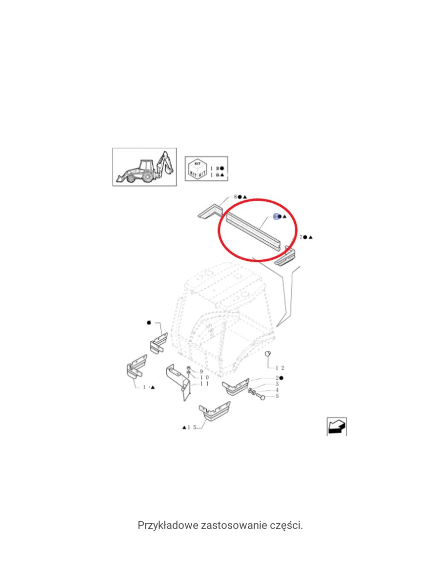 Накрытие - листы для кабины New Holland CNH 85805303