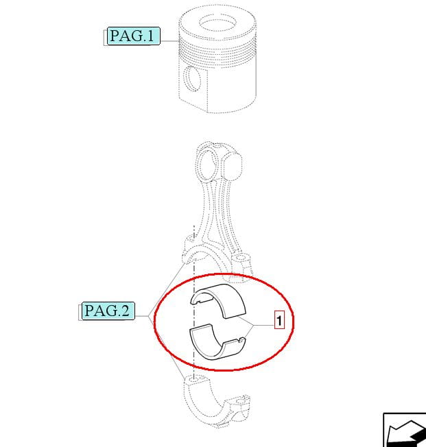 ШАТУННЫЙ ВКЛАДЫШ NEW HOLLAND CASE 87790304