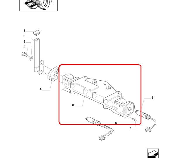 КРОНШТЕЙН НИЖНИХ ТЯГ NEW HOLLAND CASE 5190278