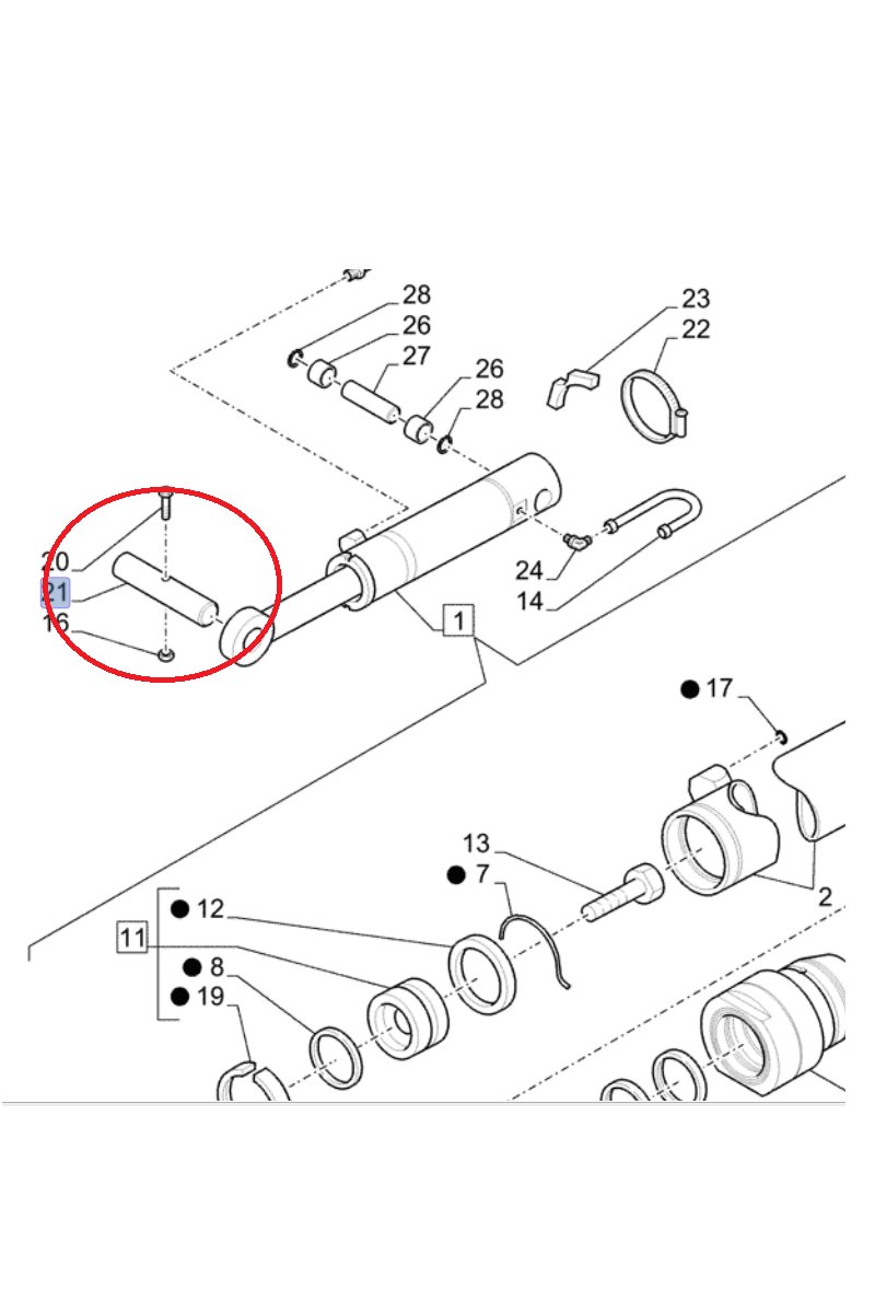 Штифт стабилизатора New Holland Case CNH 86993482