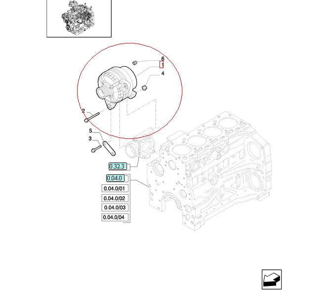 ALTERNATOR 120A New Holland CASE STEYR 84141452