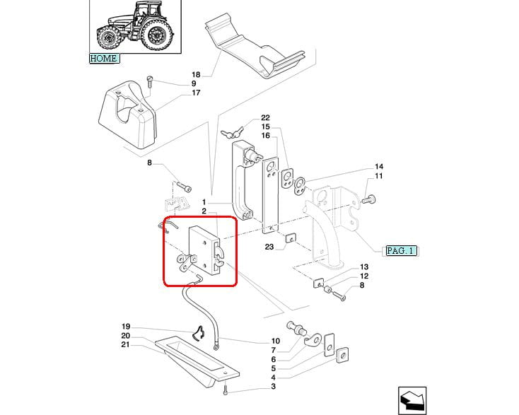 ЗАМОК ПРАВОЙ ДВЕРИ NEW HOLLAND CASE 82016379