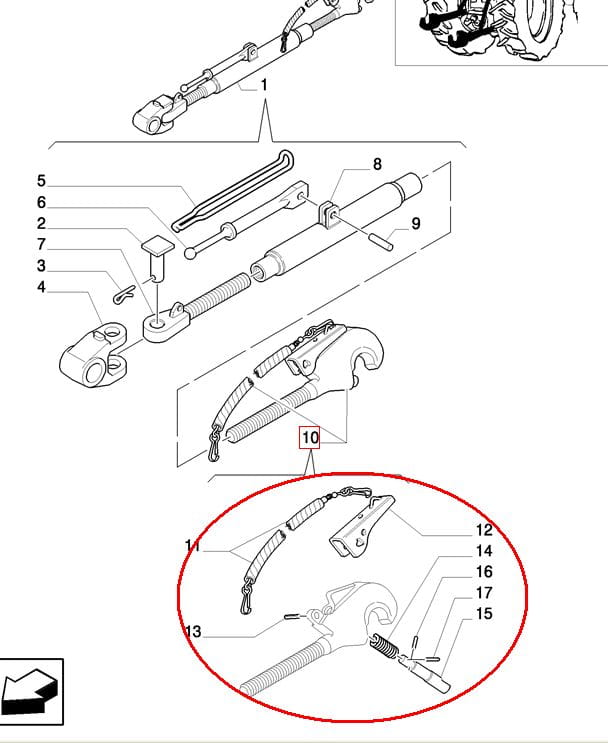 ЦЕНТРАЛЬНЫЙ БОЛТ КРЮК 3 КАТ. NEW HOLLAND 5164112 - 5174401 - 82032556