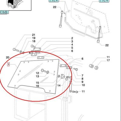 ВЕТРОВОЕ СТЕКЛО НАКЛОННОЕ NEW HOLLAND CASE 87580303