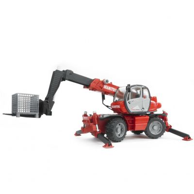 Телескопический погрузчик Manitou MRT 2150 с аксессуарами Bruder 02129