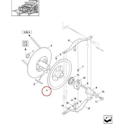 БЕССТУПЕНЧАТЫЙ ПРИВОД НА ВАЛУ МОЛОТИЛКИ NEW HOLLAND 80439597-439597