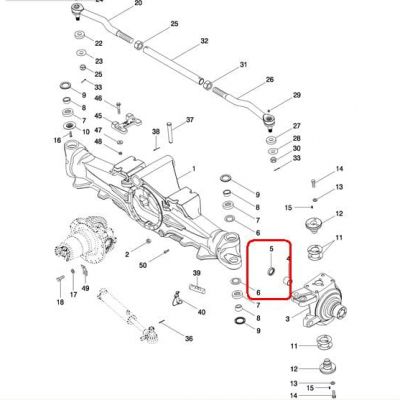 ПРОКЛАДКА ПОЛУОСИ СО СТОРОНЫ КРОССОВЕРА NEW HOLLAND CASE 128647A1 — фото 4