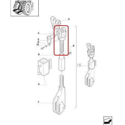 ВЕШАЛКА ДЛЯ ТРЕХПАНКОВОГО КРЮЧКА NEW HOLLAND CASE 47130639