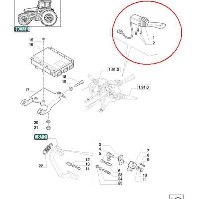 РЫЧАГ НАПРАВЛЕНИЯ СПЕРЕДИ-СЗАДИ NEW HOLLAND 87558852 - 84244148 - 48111806