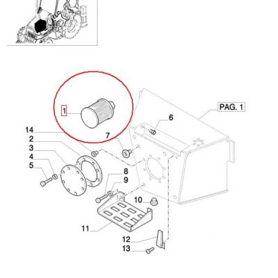 ФИЛЬТР ГИДРАВЛИКИ (РЕЗЕРВУАРА) NEW HOLLAND CASE 85801217
