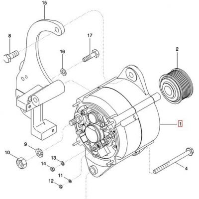 ГЕНЕРАТОР 135A NEW HOLLAND CASE 86994128 - 125849A1