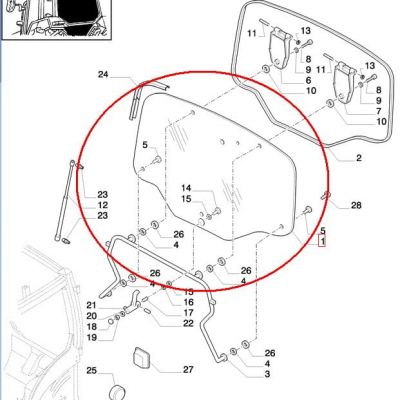 ЗАДНЕЕ СТЕКЛО NEW HOLLAND CASE STEYR 87744542 - 82030887 - 87663400