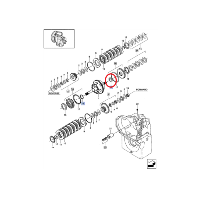 Кольцо корзины коробки передач New Holland LM CNH 85806781