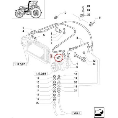 ДАТЧИК ДАВЛЕНИЯ КОНДИЦИОНЕРА NEW HOLLAND E9NN19N715AA