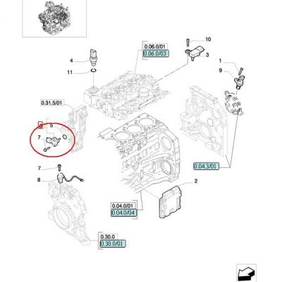 ДАТЧИК ДАВЛЕНИЯ МАСЛА ДВИГАТЕЛЯ NEW HOLLAND CASE STEYR 4890193 - 2859674 - 504358206