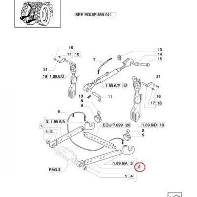 НИЖНЯЯ ТЯГА ПОДЪЕМНИКА LH NEW HOLLAND CASE 47125912 - 5189360 - 47125898