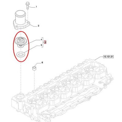 ТЕРМОСТАТ ДВИГАТЕЛЯ NEW HOLLAND CASE STEYR 84322388-504380075