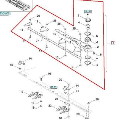 НОЖЕВАЯ ПЛАНКА 7.3 M ДЛЯ ВИНТОВ NEW HOLLAND CASE 84435373