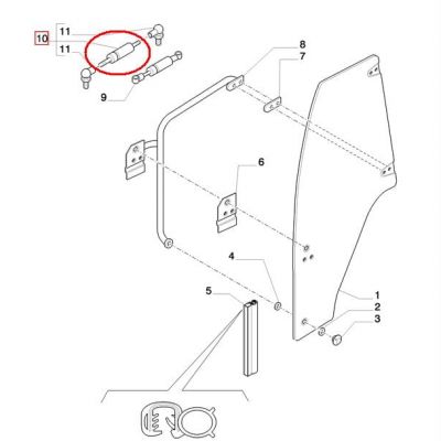 ГАЗОВЫЙ АМОРТИЗАТОР NEW HOLLAND CASE 84168525 - 87652519 - 47517730