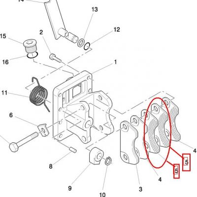 ТОРМОЗНАЯ КОЛОДКА NEW HOLLAND CASE 5158942 - 5104774 - 5127507 - 5158123