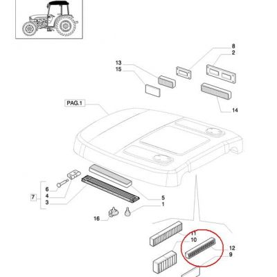 ФИЛЬТР КАБИНЫ (УГОЛЬНЫЙ) NEW HOLLAND CASE STEYR 47129095-47135044