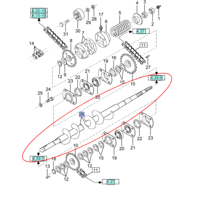 ВИНТОВОЙ ПИТАТЕЛЬ NEW HOLLAND CNH 80453130-453130