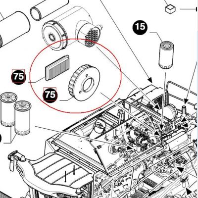 ФИЛЬТР ПНЕВМОТОРАКСА ДВИГАТЕЛЯ IVECO NEW HOLLAND CASE 91724849 - 504209107 - 504153481 — фото 4