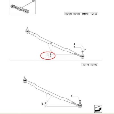 РУЛЕВАЯ ТЯГА КОМПЛЕКТ. NEW HOLLAND CASE 5174479 - 5177449
