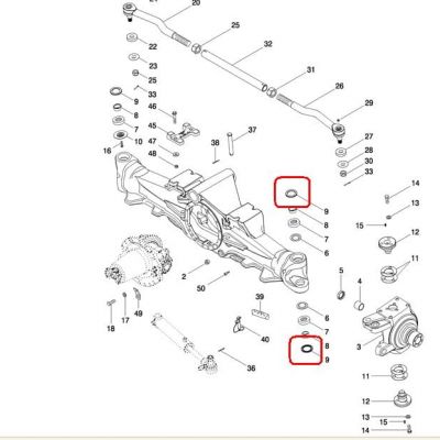 УПЛОТНИТЕЛЬ ШАРНИРА КРОССОВЕРА ВЕРХ NEW HOLLAND CASE DANA070HH111 - 81874875 - 1277270C1 — фото 3