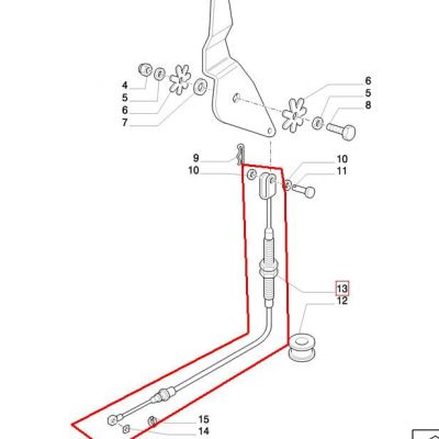 РУЧНОЙ ГАЗОВЫЙ ТРОС NEW HOLLAND CASE STEYR 87543965