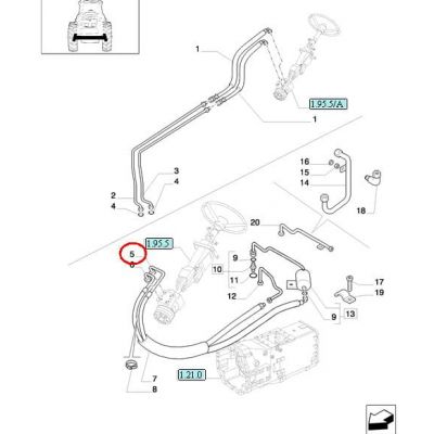 ШЛАНГ ORBITROLA МЯГКАЯ КАБИНА NEW HOLLAND CASE 82033351-82016479