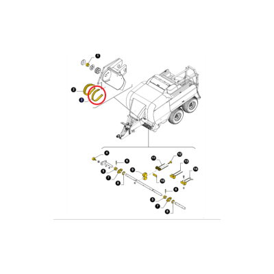 Крышка пикапа-желтая- New Holland CNH 84801613