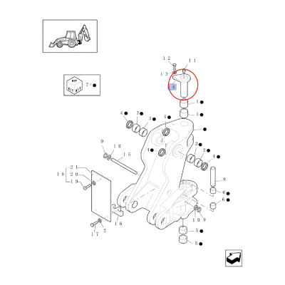 ШТИФТ ЭКСКАВАТОРА-ПОГРУЗЧИКА NEW HOLLAND 85801076-47546621 — фото 4