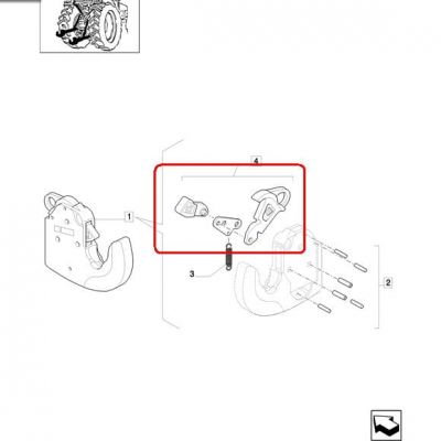 КОМПЛЕКТ ЗАЩЕЛКИ С ФИКСИРОВАННЫМ УХОМ 3 КАТ. NEW HOLLAND CASE 5189343-370030A1 — фото 4