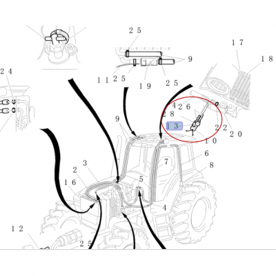 ДАТЧИК ДАВЛЕНИЯ КОНДИЦИОНЕРА NEW HOLLAND CNH 86508371