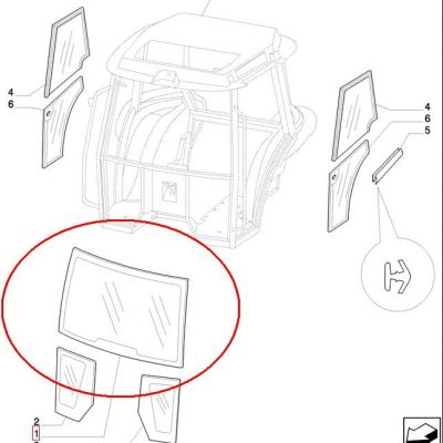 ВЕТРОВОЕ СТЕКЛО NEW HOLLAND CASE 5089552