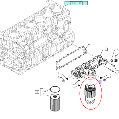 ФИЛЬТР ДЛЯ МАСЛА СИЛЬНИКА NEW HOLLAND CASE 5801592262 - 2996416 - 87495056 - 504192850 - 504213800 — фото 4