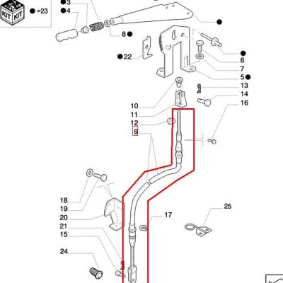 ТРОС РУЧНОГО ТОРМОЗА NEW HOLLAND CASE 87531706