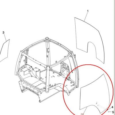 БОКОВОЕ СТЕКЛО СПРАВА NEW HOLLAND CASE 87417671