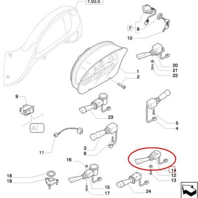 РЫЧАГ ИЗМЕНЕНИЯ НАПРАВЛЕНИЯ ДВИЖЕНИЯ NEW HOLLAND CASE 87471810 - 87664528 - 87709221