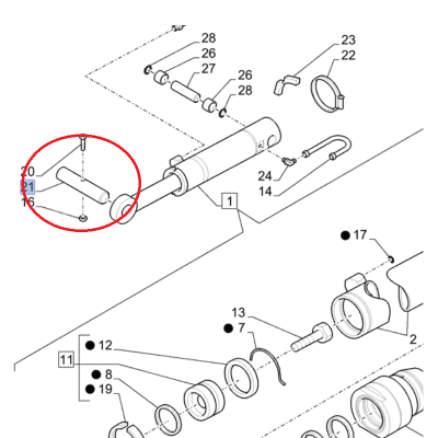 Штифт стабилизатора New Holland Case CNH 86993482
