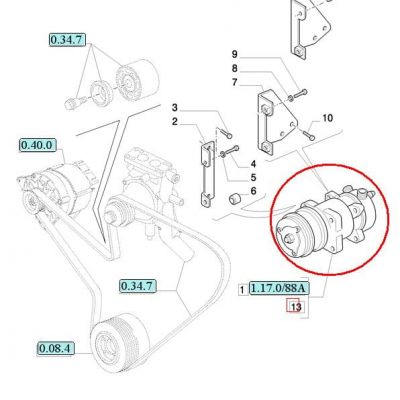 КОМПРЕССОР КОНДИЦИОНЕРА NEW HOLLAND CASE 82008689 - 82016158 - 87709786 — фото 3