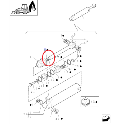 Уплотнение гидравлического цилиндра CASE CNH 85800084