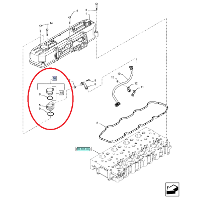 Пробка крышки клапана New Holland CASE CNH 5801514600
