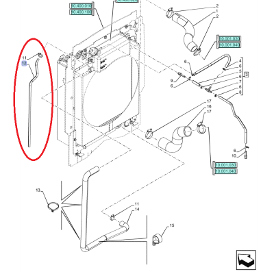 Переливная трубка New Holland CASE CNH 87616934